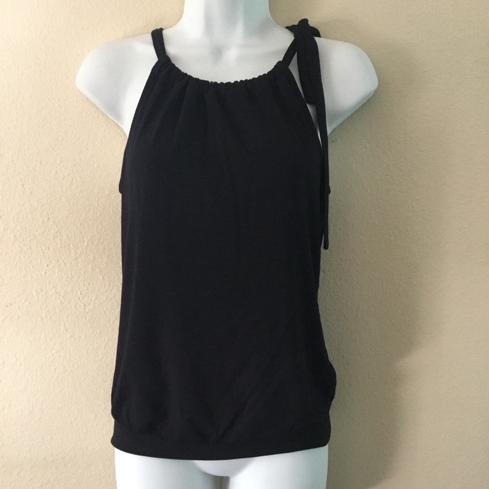 The Limited Black Side Tie Halter Top Tank